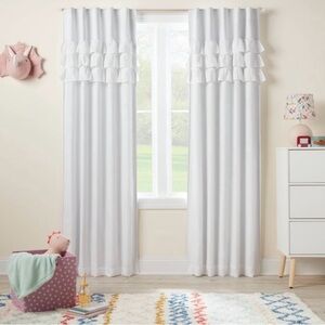 Copy~Elegant White Ruffled Curtains